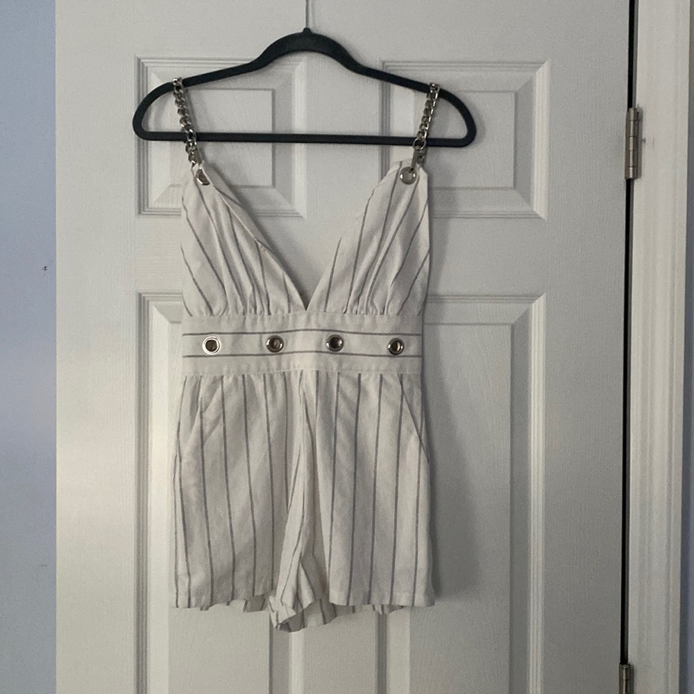 Carmar denim romper NWT